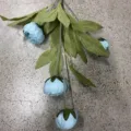 Bouquet di fiori di peonia in seta artificiale con quattro teste per arredamento - Blu Morandi