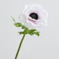 Fiore di anemone artificiale stelo singolo bianco rosa decorazione casa composizione floreale - Bianco e Rosa