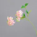 Ramo di ortensia rosa artificiale per decorazione casa, matrimonio, lunghezza 70 cm. - Rosa chiaro
