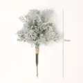 Artificial frosted leaf branch 21cm plush plant floral accessory for beautiful home decor - Nice Wild Chrysanthemum Leaf