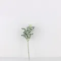 Artificial plush leaf stem, detailed floral accessory for DIY crafts and home decor arrangements. - Small Silver Weeping Leaf