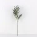 Foglie di piante in velluto artificiale stelo singolo accessorio floreale per casa. - Grande Foglia di Salice Piangente Argentato / 45cm