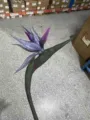 Artificial Bird of Paradise flower long stem purple blue decor faux floral. - Autumn Blue
