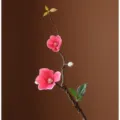 Finto ramo di fiori di magnolia artificiale decorazione casa fotografia matrimonio - viola-rosso