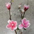 Rami di fiori di magnolia artificiali, decorazione floreale realistica per casa e matrimonio. - Viola chiaro