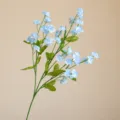 Fiori finti blu non-ti-scordar-di-me fiori artificiali a 3 forcelle per casa matrimonio 47cm - Blu