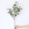 Falso ramo di eucalipto pianta artificiale foglie verdi decorazione per composizione floreale - Verde Autunno