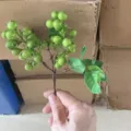 Artificial green berry branch künstliche fake flower spray for home wedding party floral decoration. - Green