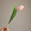 Fiore di tulipano artificiale rosa, finto fiore morbido al tatto, lunghezza 36cm decor casa. - Rosa