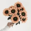 Bouquet di girasoli artificiali giallo marrone fiori finti decorazione casa 43cm - Caffè Giallo