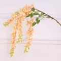 Künstliche Wisteria Hängeblume für Hochzeit Party Hotel Wand Deko Seidenblumen. - Champagner