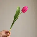 Tulipano Artificiale Rosa Scuro 36cm Fiore Finto Tocco Reale per Arredo Casa Matrimonio - Rosso rosa