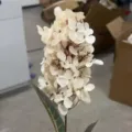 Ramo di fiori di ortensia artificiale per arredamento casa, composizione floreale vintage. - Grigio Bianco