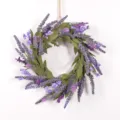 Artificial purple lavender flower wreath for door wall hanging home wedding garden decor garland - S / Purple