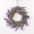 Artificial Purple Lavender Wreath Door Hanging Wall Decor For Home Wedding Floral Art - Upgrade Small / Purple