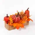 Autumn artificial pumpkin maple leaf table centerpieces for Thanksgiving Halloween decor - Style 86296