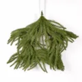 Christmas pentagram rattan ring wall hanging festive home decor green pine needle garland - 86516