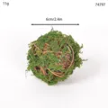 Natural handmade moss ball rattan decorative green plant ornament floral landscaping 6cm - S / Green