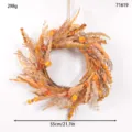 Autumn artificial plant wreath 55cm harvest festival front door hanging decoration for home. - 71619