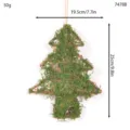 Preserved moss rattan Christmas tree pendant, forest style green moss hanging decor. - S
