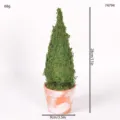 Mini Christmas moss tree bonsai detail view, preserved moss in retro terracotta pot 28cm - Small (74794) / Green