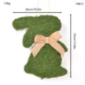Easter moss rabbit hanging sign with burlap bow wall door decoration for spring holiday party. - 74815