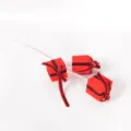 Christmas decoration velvet gift box branch DIY tree hanging ornament prop red small gift - Red