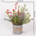 Artificial succulent red berry potted plant for Christmas desktop floral decoration ornament - 86266