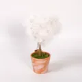 White tulle heart tree potted plant home wedding Valentine desk decoration gift item - White