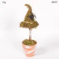 Halloween witch hat moss potted plant creative desktop holiday ornament and home decor. - 86222