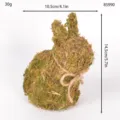 Easter moss rabbit ornament, pastoral desktop decoration, lightweight 30g, size 10.5x14.5cm. - Style 85990