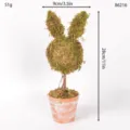 Easter moss rabbit potted plant pastoral home desktop decoration ornament size 9x28cm - Style 86216