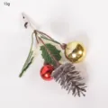 Christmas decorative clip with pine cone gold ball holly leaf for tree floral gift - 2
