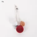 Christmas decoration clip with velvet balls and gift box ornament for tree DIY floral decor. - Style 3