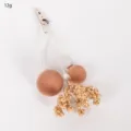 Christmas decorative clip with flocked balls and gold berries for tree DIY floral crafts. - 4