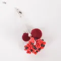 Christmas decorative clip with red black berries velvet balls holiday DIY floral accessories - 6