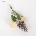 Christmas decorative pine cone holly berry clip for tree DIY floral gift box ornament - 7