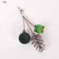 Christmas decorative clip with pinecone velvet ball and gift box for holiday tree floral DIY craft. - 8