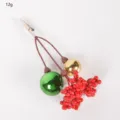 Christmas decorative clip with shiny baubles and red berries for tree and floral DIY crafts - 11