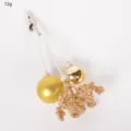 Christmas tree gold ball clip decorative floral accessory for holiday party decor item 12g - 22