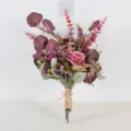 Detailed close-up of vintage artificial flower bouquet, autumn colors decoration. - Bouquet 96743