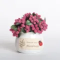 Mini artificial potted plant desk decoration fake flower home office decor ornaments - Mini Tank Dark Red Glass Bead