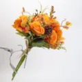 Autumn artificial flower bouquet orange rose vintage home wedding decoration variant item - Autumn Large Bouquet 81521