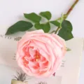 Rosa Austin artificiale rosa singolo stelo fiore di simulazione per decorazione matrimonio. - Rosa