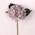 Ortensia artificiale retrò europea con stelo singolo e foglie per decorazione fai da te - Viola