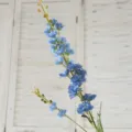 Finto ramo di fiori di delphinium blu per decorazione di nozze composizione floreale finta pianta - Blu