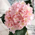 Bellissimo capolino di ortensia artificiale rosa per decorazioni di nozze per la casa fai-da-te. - Rosa chiaro