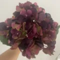 Artificial hydrangea flower bouquet for home wedding party decoration, purple variant. - Wine Red