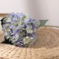 Fiore di ortensia blu artificiale ramo singolo per decorazioni casa e feste di nozze. - Azzurro