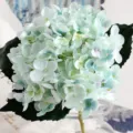 Ortensia artificiale fiore azzurro chiaro vintage matrimonio decorazione casa DIY finto - Blu grigiastro